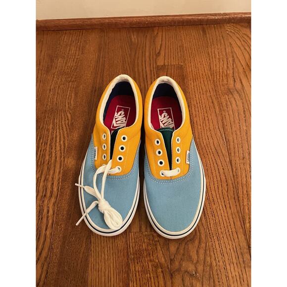 NEW Vans Authentic Era Color Block Blue Yellow Pink Skate Men's 5.5 Women's 7 - Picture 2 of 5